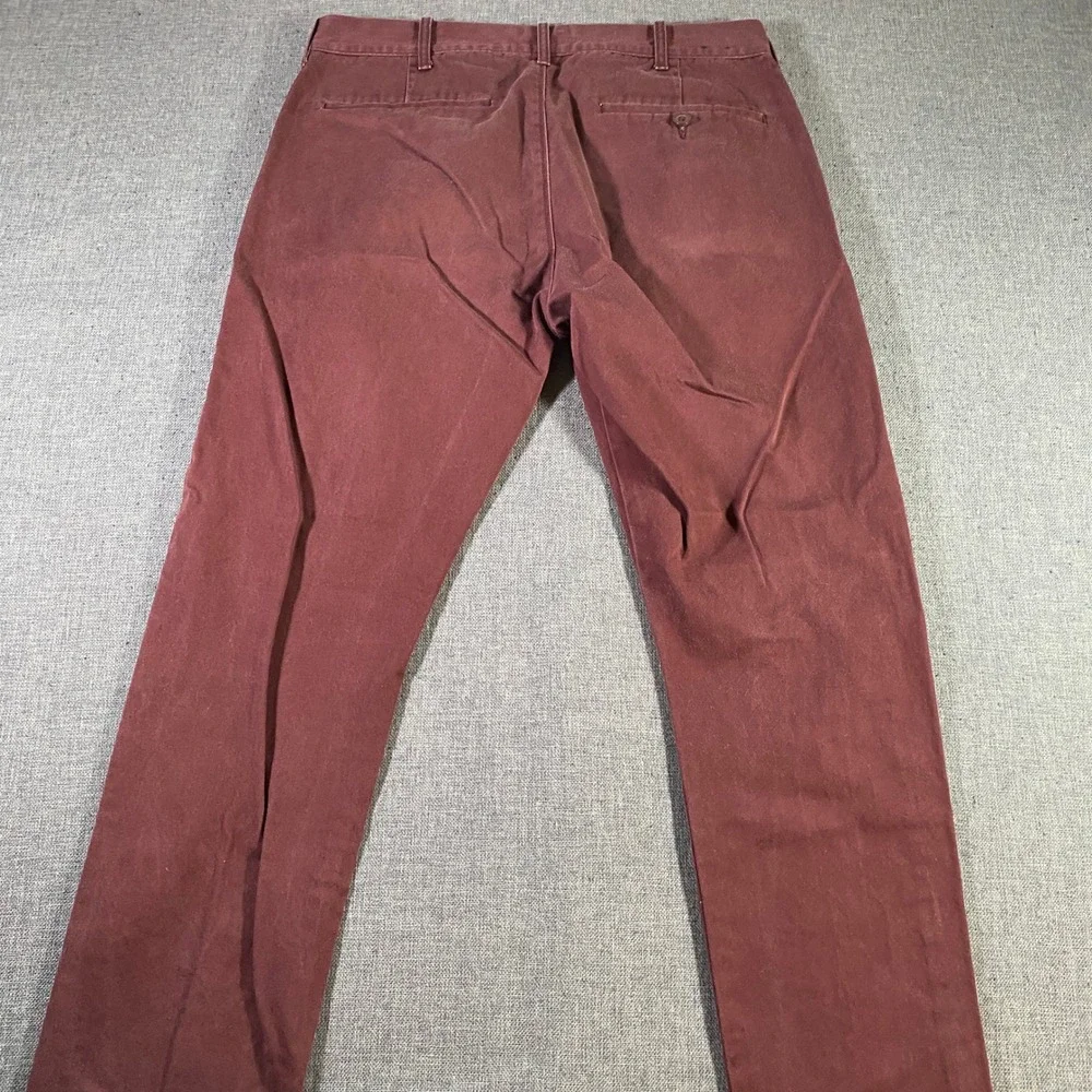 J Crew The‎ Driggs Chino Pants Burgundy Flat Front Men Size 30x30